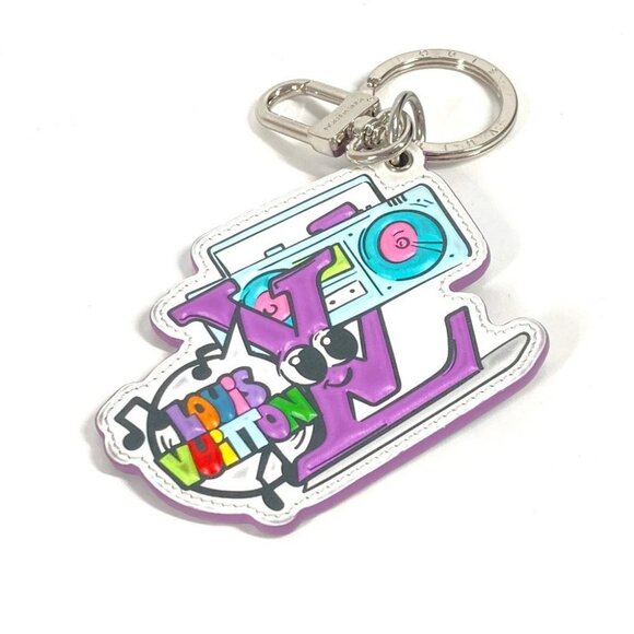 LOUIS VUITTON MP3456 Key Holder-Monogram Comics Bag Charm CX0223 Key Holder - Picture 1 of 12